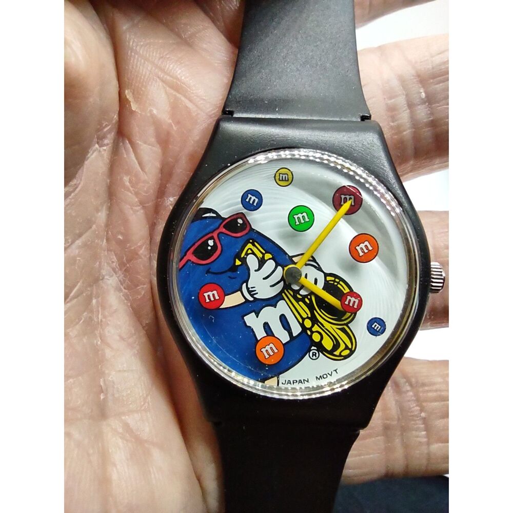 M&M's Watch Flying M&M's Around Dial Watch 1996